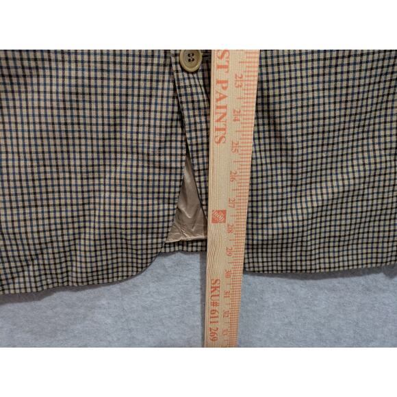 Vintage El Corte Ingles Sport Coat Men Small Plaid Lined Two-Button Suit‎ Jacket - Picture 6 of 9